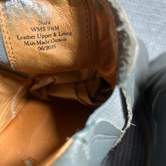 Gentle Souls Nara Booties‎ Womens Size 9.5M Gray Leather Pull On Wedge Heel - Picture 6 of 9